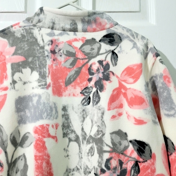 Alia Petite Women's Floral Full-Zip Sweater Size L - Picture 8 of 15